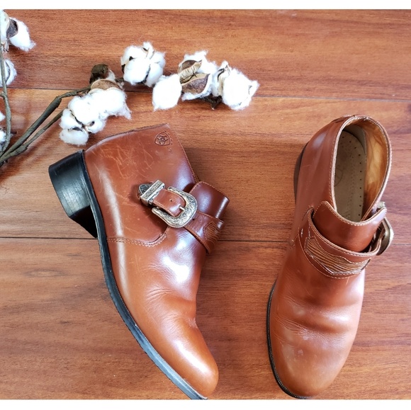 Ariat Shoes - Ariat Brown Leather Ankle buckle Boots